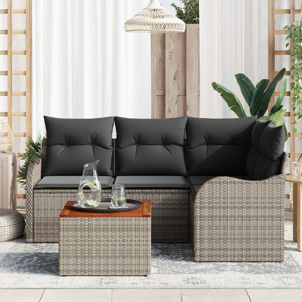 vidaXL Σετ Καναπέ Κήπου 5 pcs Γκρι