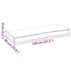 vidaXL Μαξιλάρι παλέτας για πάγκο Κρεμ 120 x 40 x 8 εκ Ύφασμα Oxford