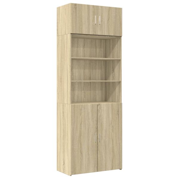 vidaXL Ραφιέρα με Ντουλάπια Sonoma Δρυς 80x42,5x225 εκ. Επεξ. Ξύλο