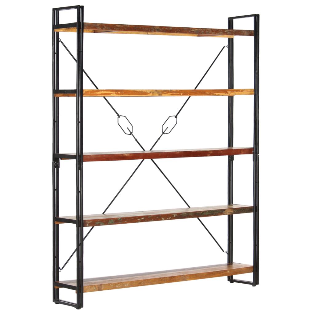 vidaXL Βιβλιοθήκη με 5 Επίπεδα 140x30x180 εκ. Μασίφ Ανακυκλωμένο Ξύλο