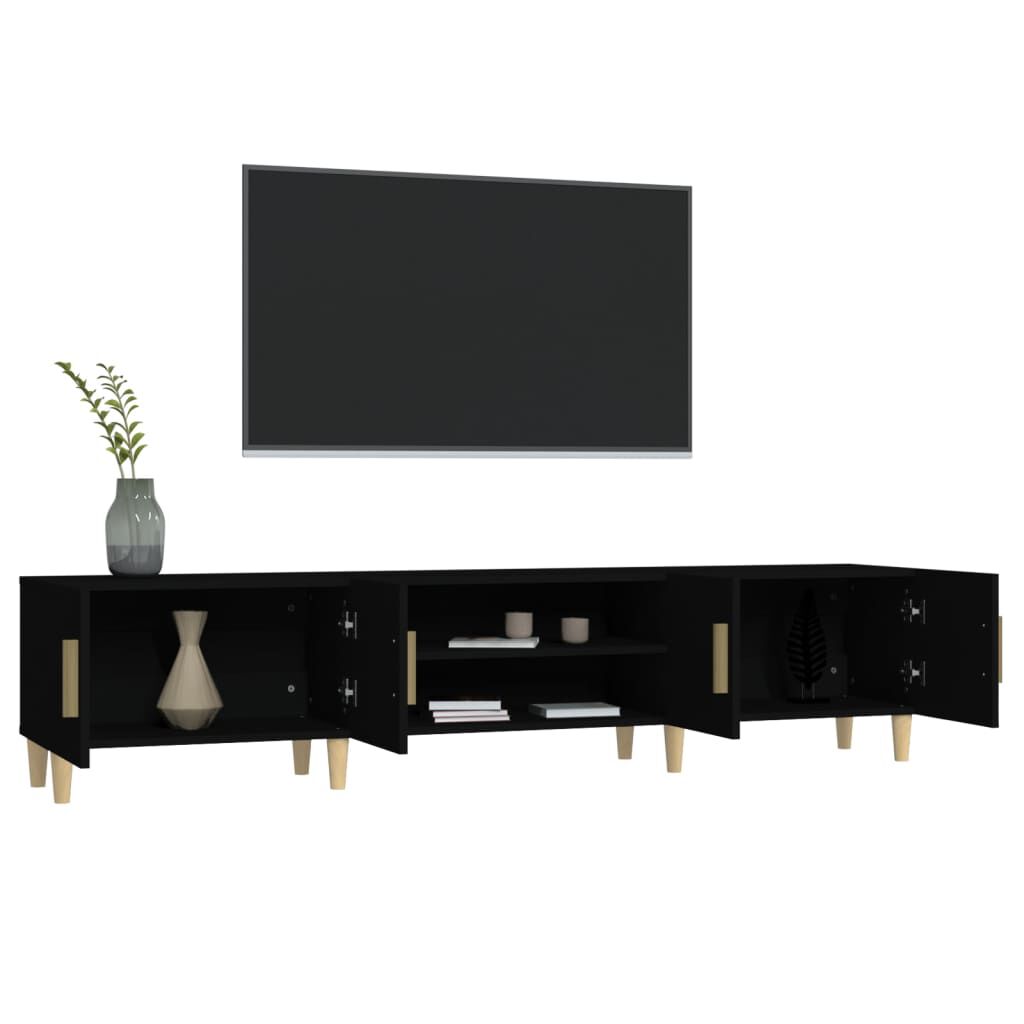 vidaXL Έπιπλο Τηλεόρασης Μαύρο 180x31,5x40 εκ. Επεξεργασμένο Ξύλο