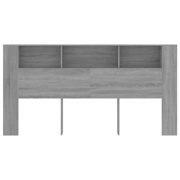 vidaXL Κεφαλάρι Με Αποθηκευτικό Χώρο Γκρι Sonoma 200x18,5x104,5 εκ.