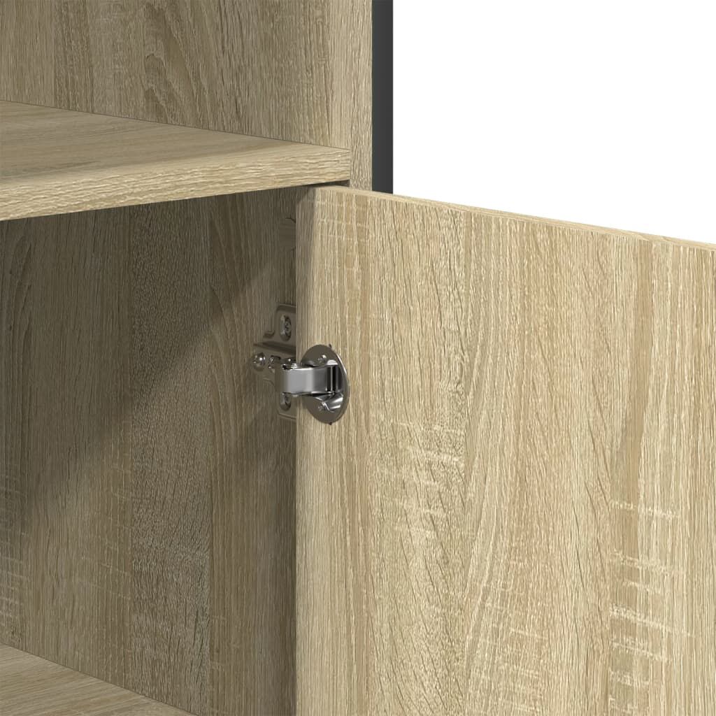 vidaXL Ντουλάπι Sonoma Δρυς 79,5x35,5x137,5 εκ. Επεξεργασμένο Ξύλο
