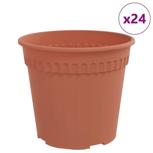 vidaXL &Sigma;&tau;&rho;&omicron;&gamma;&gamma;&upsilon;&lambda;ή &Gamma;&lambda;ά&sigma;&tau;&rho;&alpha; &Lambda;&omicron;&upsilon;&lambda;&omicron;&upsilon;&delta;&iota;ώ&nu; 24 pcs &Kappa;&epsilon;&rho;&alpha;&mu;&iota;&delta;ί &Oslash; 19 x 16 &epsilon;&kappa;