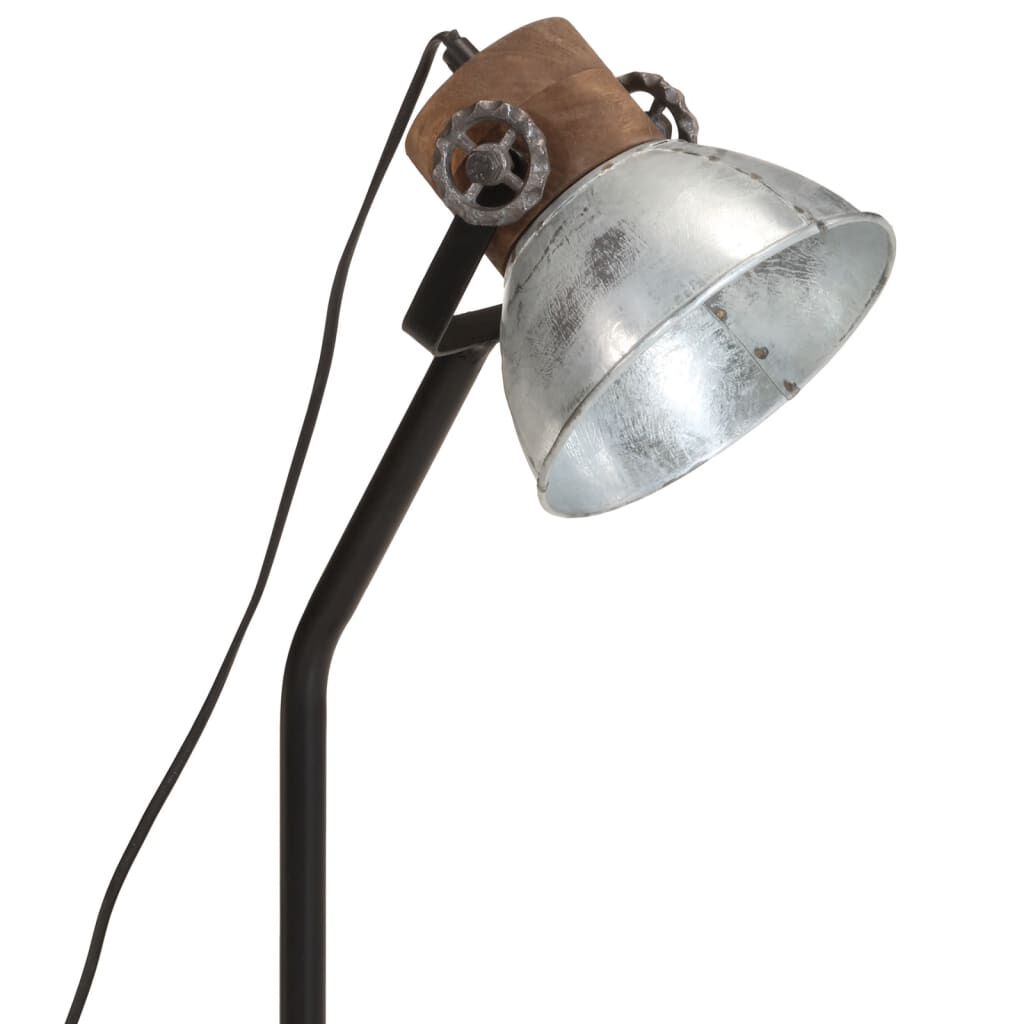 vidaXL Φωτιστικό Γραφείου 25 W Vintage Ασημί 18x18x60 εκ. Ε27