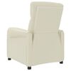 vidaXL Πολυθρόνα Μασάζ Ηλεκτρική Κρεμ από Συνθετικό Δέρμα