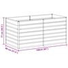 vidaXL Ζαρντινιέρα Υπερυψωμένη Ασημί 160x80x77 εκ. Γαλβανισμ. Χάλυβας