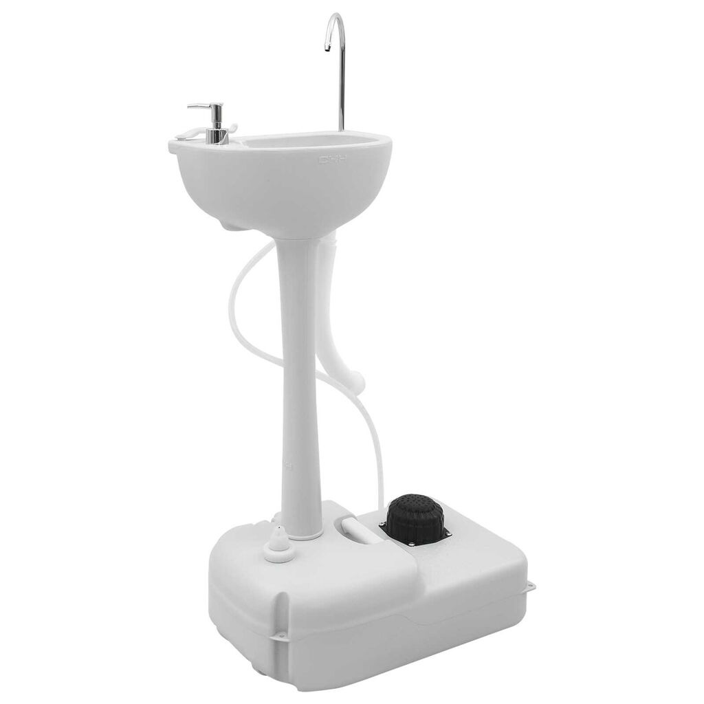 vidaXL Τουαλέτα Κάμπινγκ 2 pcs Μπλε και άσπρο 50.5 x 33 x 103 εκ
