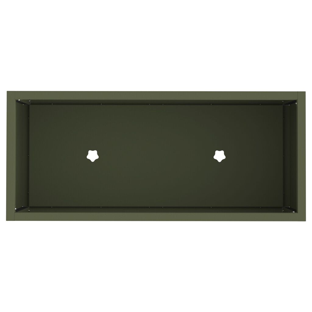 vidaXL Υψωμένος Κηπευτικός Κάδος 60x26x45 εκ. Ελιά Πράσινο Χάλυβα