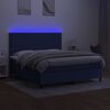 vidaXL &Kappa;&rho;&epsilon;&beta;ά&tau;&iota; Boxspring &mu;&epsilon; &Sigma;&tau;&rho;ώ&mu;&alpha; & LED &Mu;&pi;&lambda;&epsilon; 160x200 &epsilon;&kappa;. &Upsilon;&phi;&alpha;&sigma;&mu;ά&tau;&iota;&nu;&omicron;
