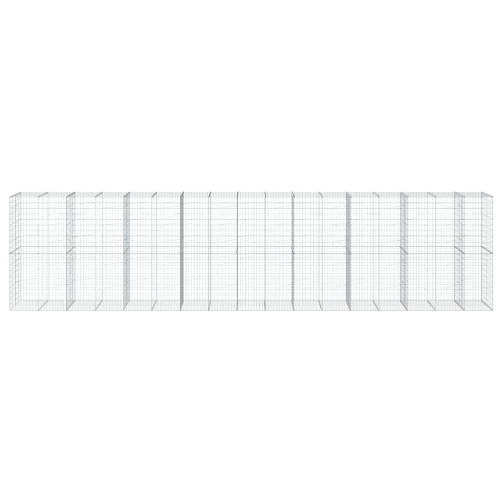 vidaXL Συρματοκιβώτιο με Κάλυμμα 850x100x200εκ από Γαλβανισμένο Χάλυβα