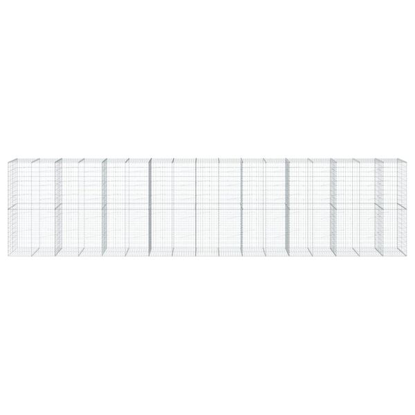 vidaXL Συρματοκιβώτιο με Κάλυμμα 850x100x200εκ από Γαλβανισμένο Χάλυβα