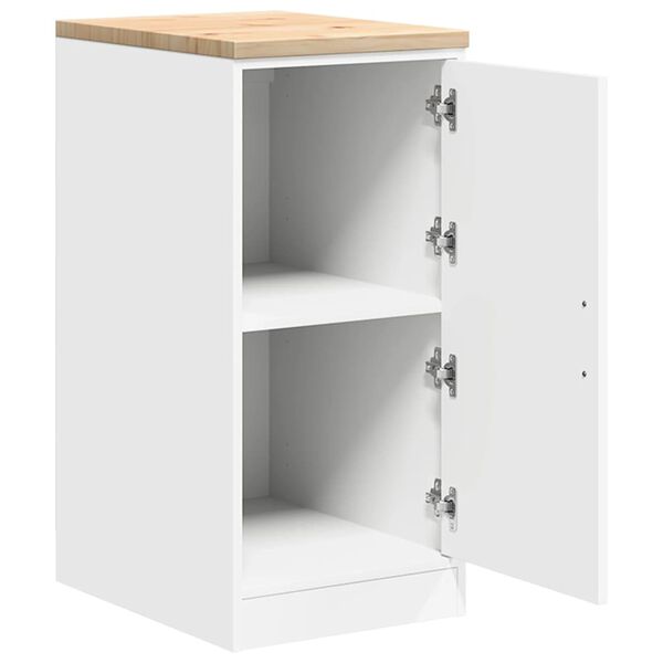vidaXL ντουλάπι αποθήκευσης γκαράζ Λευκό 40x51x85 εκ μασίφ ξύλο πεύκο