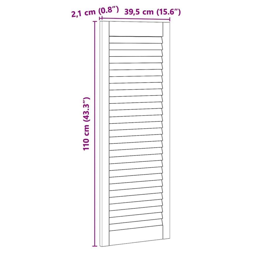 vidaXL Πόρτες Ντουλάπας με πόρτα 4 pcs Καφέ 110 x 39.5 x 2.1 εκ