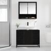 vidaXL Σετ Επίπλων Μπάνιου με συρτάρι 2 pcs Μαύρη δρυς 80 x 33 x 60 εκ