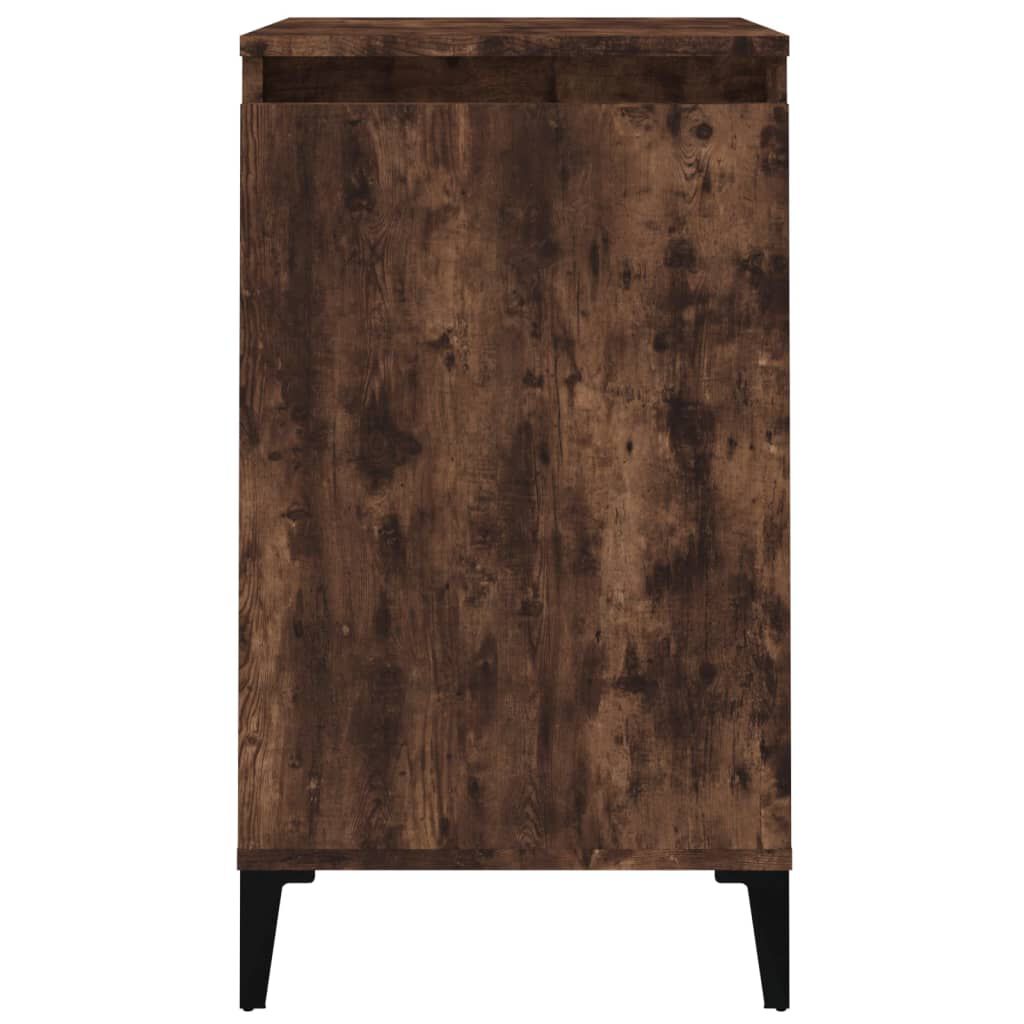 vidaXL Κομοδίνο Καπνιστή Δρυς 40 x 35 x 70 εκ. από Επεξεργασμένο Ξύλο
