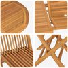 vidaXL Σέτ φαγητού για κήπο 5 pcs Καφέ Μασίφ ξύλο teak