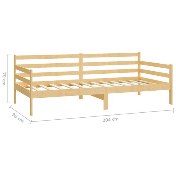 vidaXL Καναπές Κρεβάτι από Μασίφ Ξύλο Πεύκου 90 x 200 εκ.