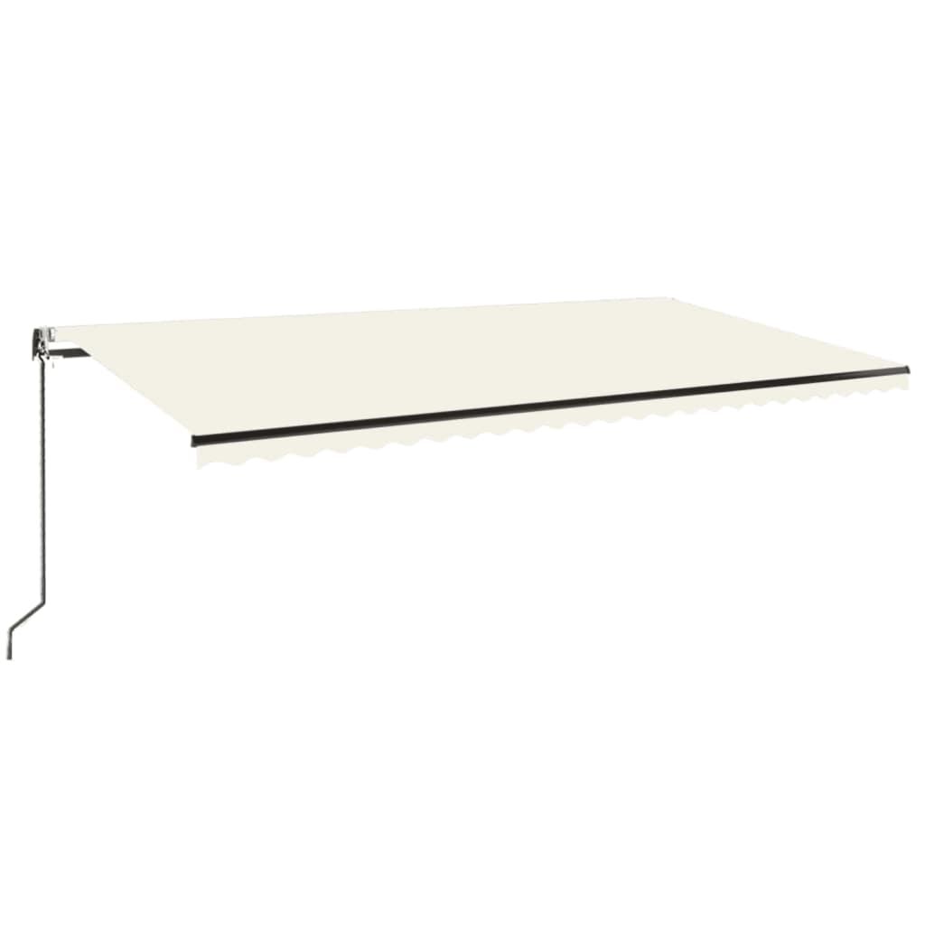 vidaXL Τέντα Αυτόματη με LED & Αισθητήρα Ανέμου Κρεμ 600x350 εκ.