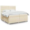 vidaXL &Kappa;&rho;&epsilon;&beta;ά&tau;&iota; Boxspring &mu;&epsilon; &Sigma;&tau;&rho;ώ&mu;&alpha; &Kappa;&rho;&epsilon;&mu; 200x200 &epsilon;&kappa;. &Upsilon;&phi;&alpha;&sigma;&mu;ά&tau;&iota;&nu;&omicron;