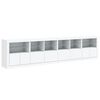 vidaXL Μπουφές με Φώτα LED Λευκός 283x37x67 εκ.