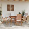 vidaXL Καρέκλα Κήπου 4 pcs Καφέ 57 x 71.5 x 104εκ Μασίφ ξύλο teak