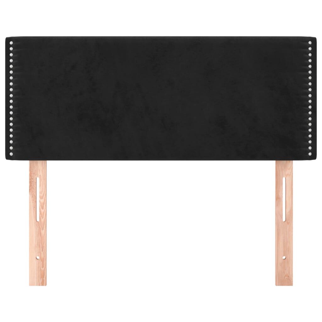 vidaXL Κεφαλάρι Κρεβατιού Μαύρο 100x5x78/88 εκ. Βελούδινο