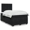 vidaXL Κρεβάτι Boxspring με Στρώμα Μαύρο 120x190 εκ. Βελούδινο