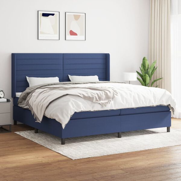 vidaXL &Kappa;&rho;&epsilon;&beta;ά&tau;&iota; Boxspring &mu;&epsilon; &Sigma;&tau;&rho;ώ&mu;&alpha; &Mu;&pi;&lambda;&epsilon; 200x200 &epsilon;&kappa;. &Upsilon;&phi;&alpha;&sigma;&mu;ά&tau;&iota;&nu;&omicron;