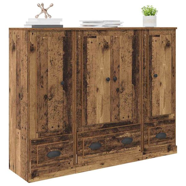 vidaXL Highboard &mu;&epsilon; &sigma;&upsilon;&rho;&tau;ά&rho;&iota; 3 pcs &Pi;&alpha;&lambda;&iota;ό &Xi;ύ&lambda;&omicron; &Epsilon;&pi;&epsilon;&xi;&epsilon;&rho;&gamma;&alpha;&sigma;&mu;έ&nu;&omicron; &xi;ύ&lambda;&omicron;
