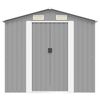 vidaXL Αποθήκη Κήπου Γκρι 204 x 132 x 186 εκ. Μεταλλική