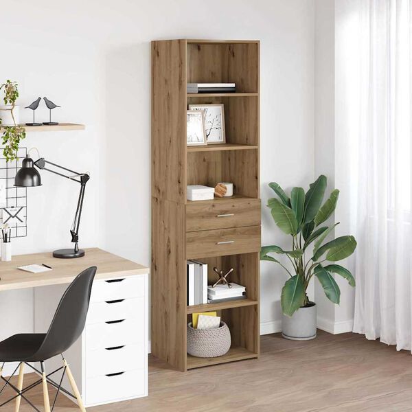 vidaXL Highboard Artisan Oak 50 x 42,5 x 185 &epsilon;&kappa;. &Epsilon;&pi;&epsilon;&xi;&epsilon;&rho;&gamma;&alpha;&sigma;&mu;έ&nu;&omicron; &xi;ύ&lambda;&omicron;