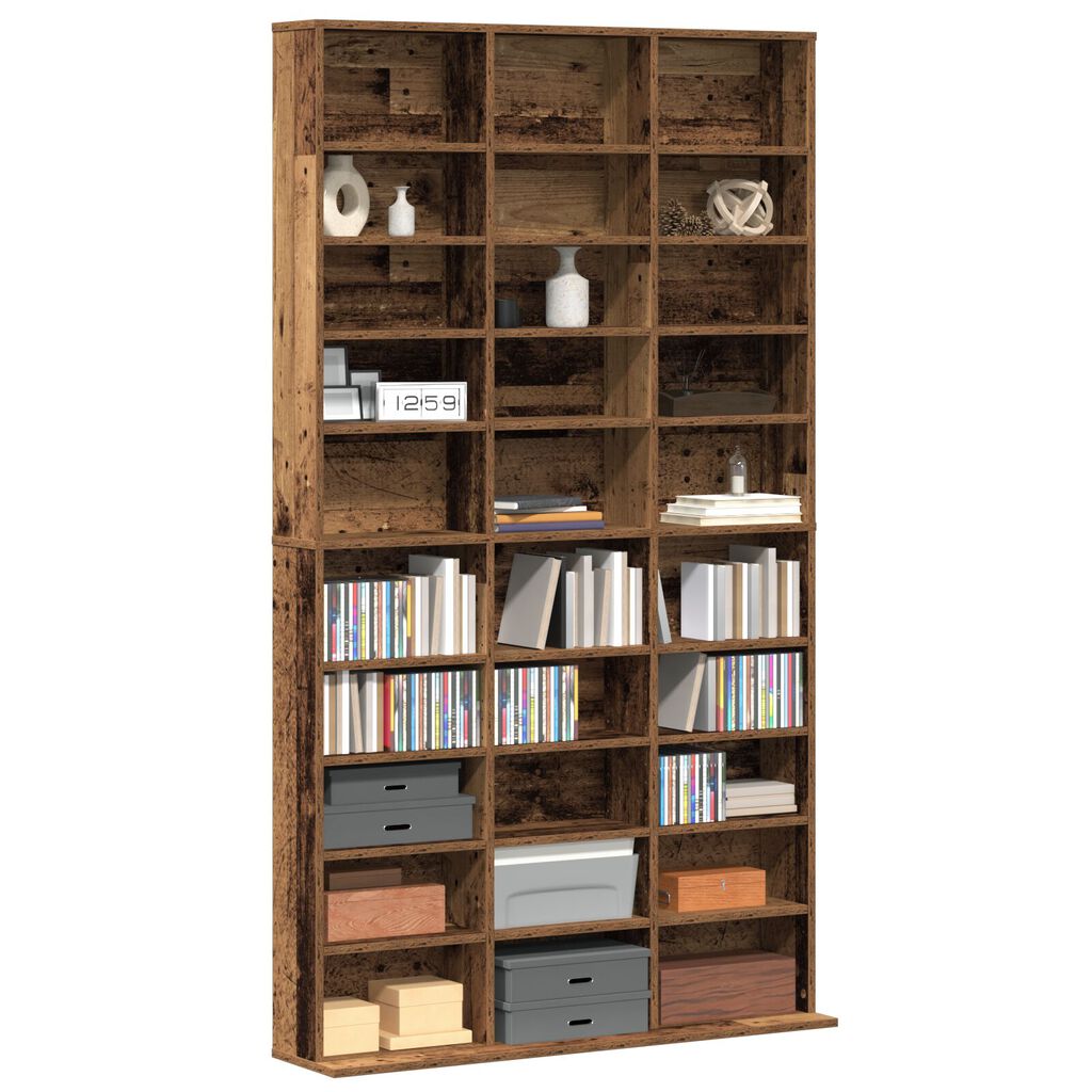 vidaXL Βάση CD - Παλιό ξύλο - 101x23x177.5 εκ - Επεξεργασμένο ξύλο