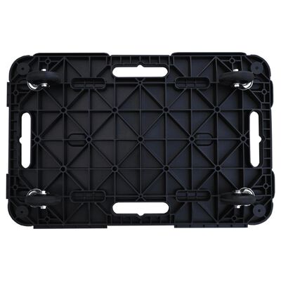 vidaXL Τρόλεϊ Μεταφοράς 5 Τεμ. Μαύρα 58 x 38 x 12 εκ. Πολυπροπυλένιο