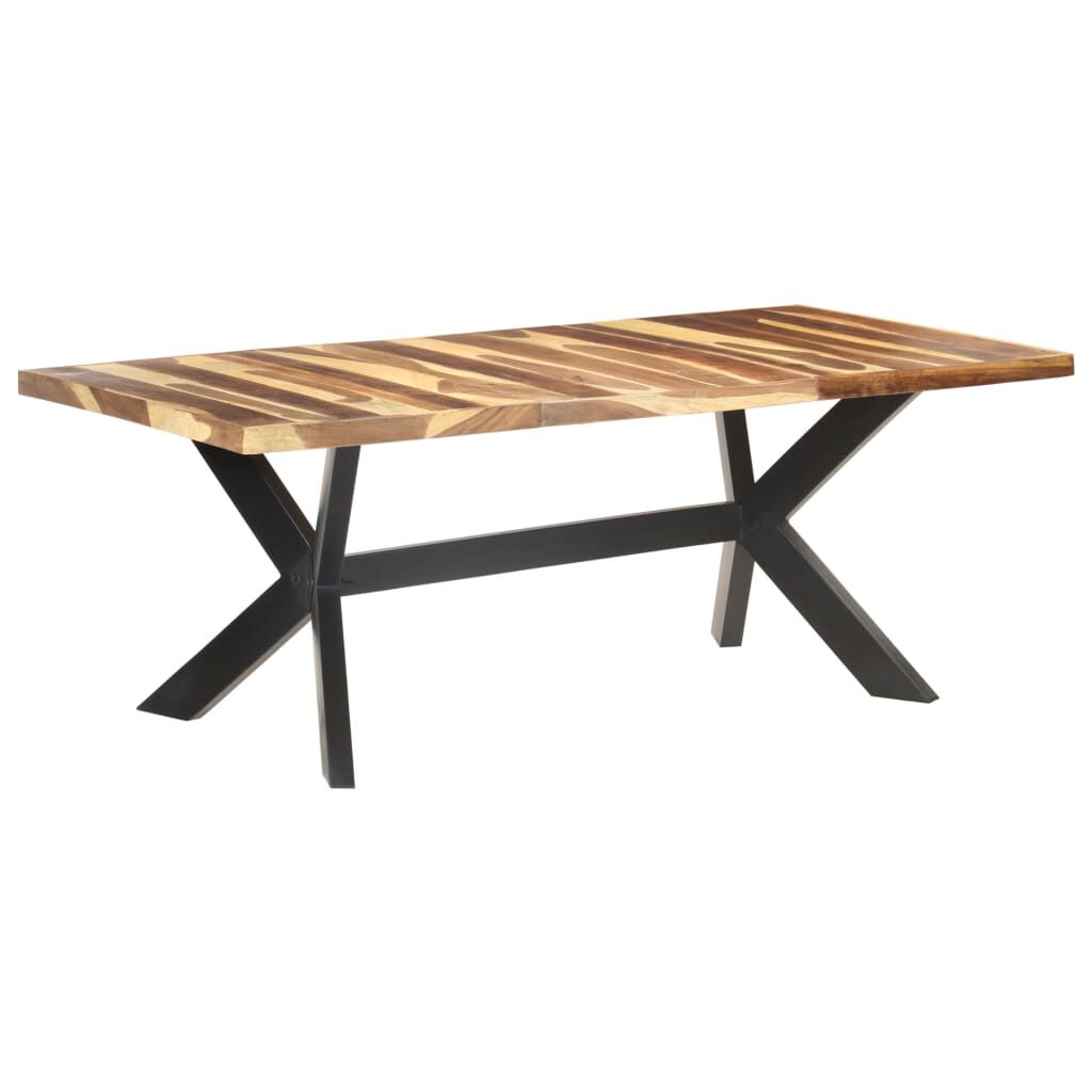 vidaXL Τραπεζαρία 200 x 100 x 75 εκ. Μασίφ Ξύλο & Μελί Φινίρισμα