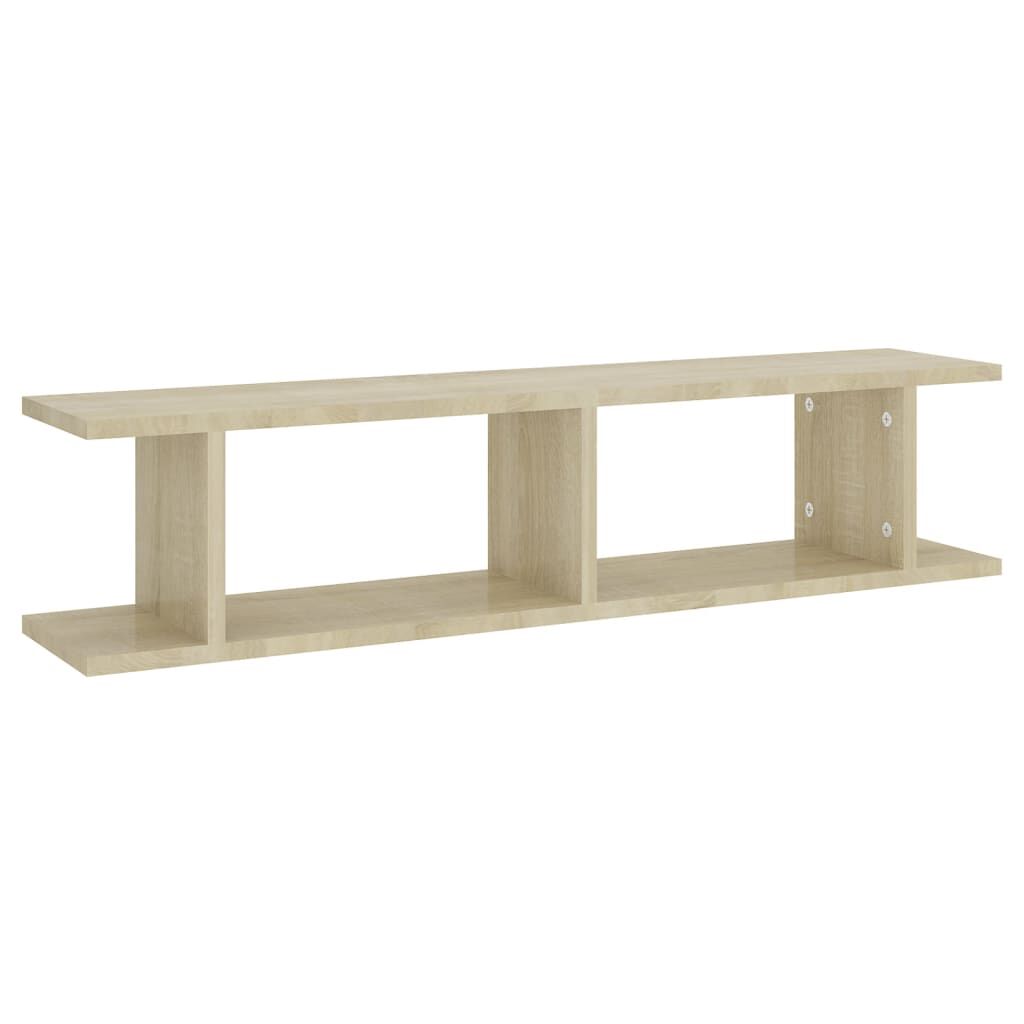 vidaXL Ραφιέρες Τοίχου 2 τεμ. Sonoma Δρυς 90x18x20 εκ. από Μοριοσανίδα