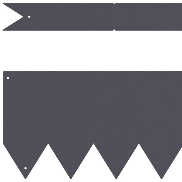 vidaXL Περίγραμμα γκαζόν 10 pcs Ανθρακί 100 x 0.05 x 20 εκ