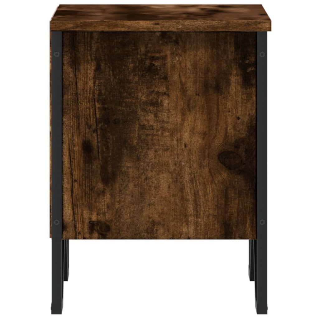 vidaXL Κομοδίνο Καπνιστή Δρυς 2 τεμ. 40x30x40 εκ. Επεξεργασμένο Ξύλο