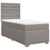 vidaXL Κρεβάτι Boxspring με Στρώμα Taupe 80x200 εκ. Υφασμάτινο