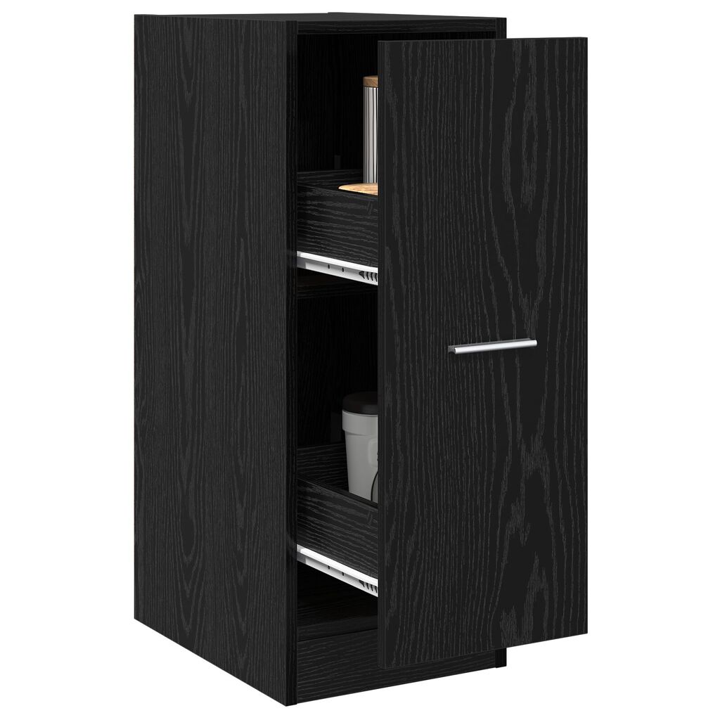 vidaXL Φαρμακοποιός Ντουλάπα Μαύρη Δρυς 30x41x77,5 εκ Επεξεργασμένο Ξύλο