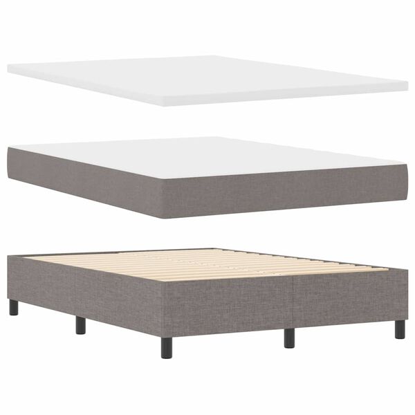 vidaXL &Kappa;&rho;&epsilon;&beta;ά&tau;&iota; &mu;&epsilon; &epsilon;&lambda;&alpha;&tau;ή&rho;&iota;&alpha; &mu;&epsilon; &sigma;&tau;&rho;ώ&mu;&alpha; Taupe 140 x 200 cm ύ&phi;&alpha;&sigma;&mu;&alpha;