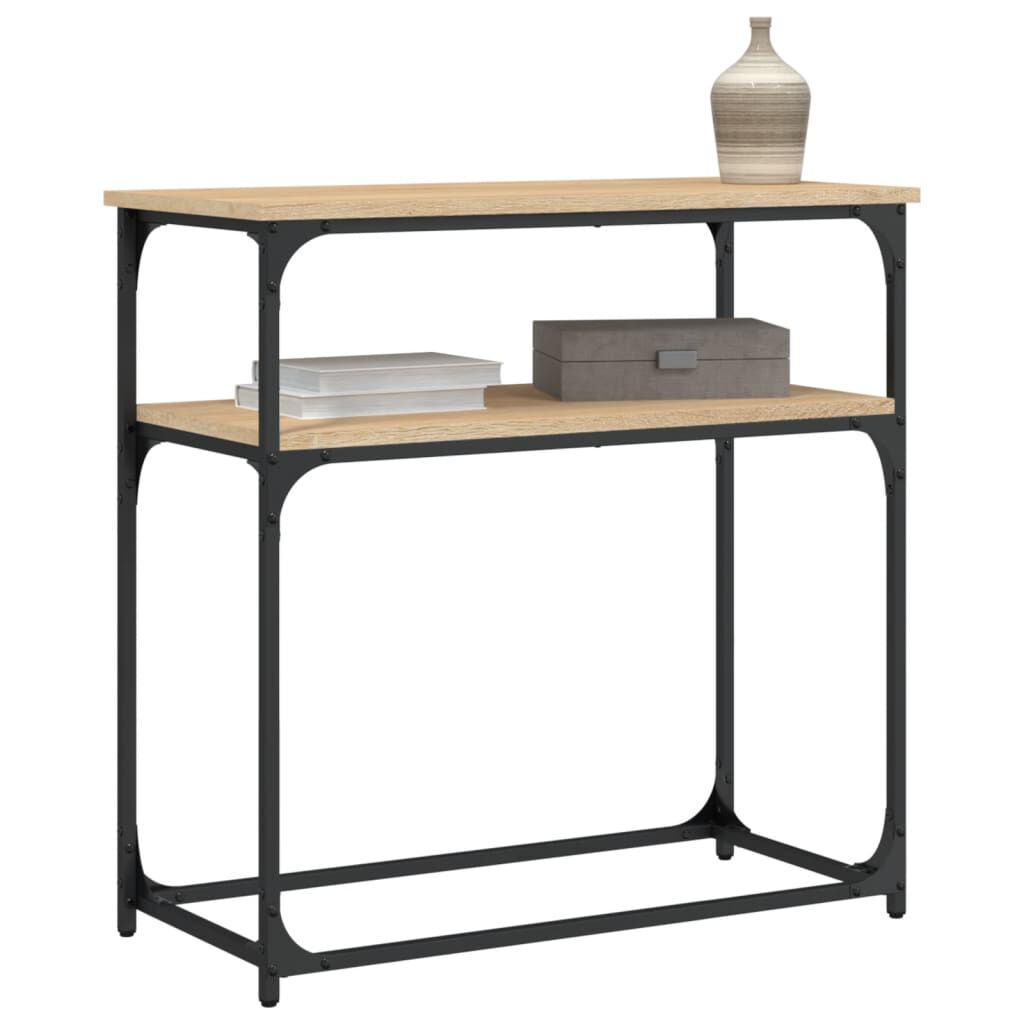 vidaXL Τραπέζι Κονσόλα Sonoma Δρυς 75x35,5x75 εκ. Επεξεργασμένο Ξύλο