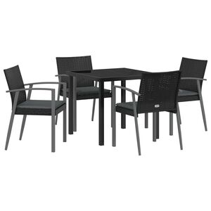 vidaXL &Sigma;έ&tau; &phi;&alpha;&gamma;&eta;&tau;&omicron;ύ &gamma;&iota;&alpha; &kappa;ή&pi;&omicron; 5 pcs &Mu;&alpha;ύ&rho;&omicron; &kappa;&alpha;&iota; &Gamma;&kappa;&rho;&iota; &Rho;ά&tau;&alpha; PE