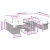 vidaXL Σετ Καναπέ Κήπου 11 pcs Μαύρο και κρεμ 100 x 55 x 73 εκ