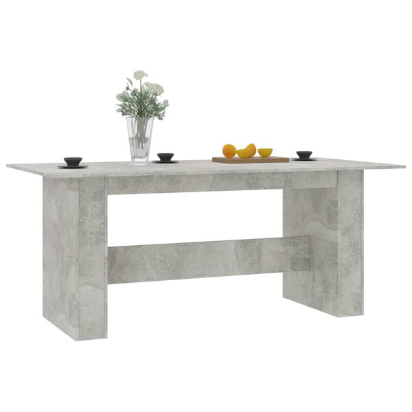vidaXL Τραπεζαρία Γκρι του Σκυροδέματος 180x90x76 εκ. από Επεξ. Ξύλο