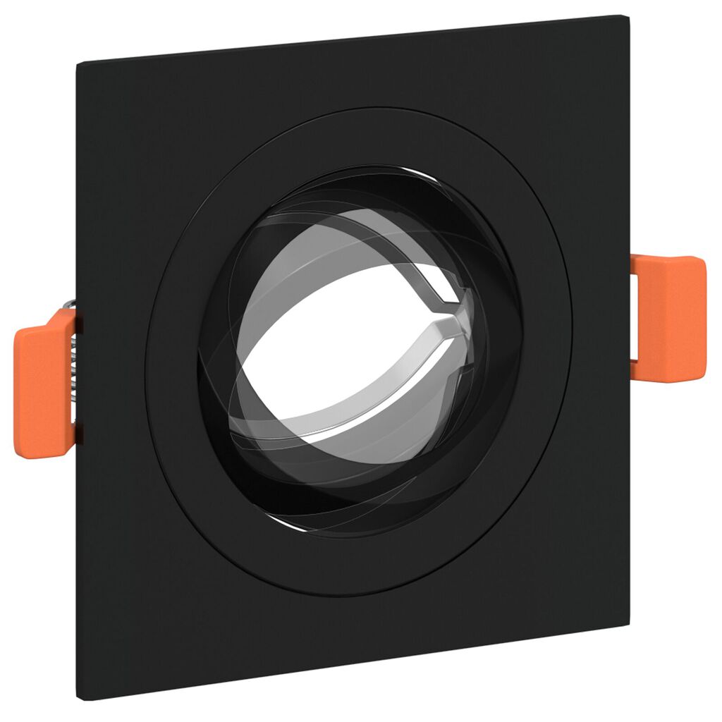 vidaXL Spotlights με προβολείς 6 pcs Μαύρο 9 x 9 x cm Αλουμίνιο