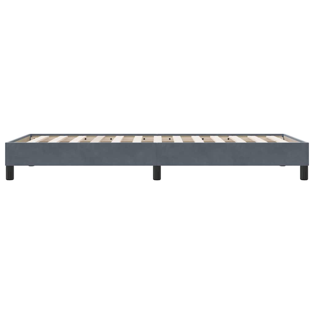 vidaXL Box Spring Κρεβάτι χωρίς στρώμα Σκούρο γκρι Βελούδινο