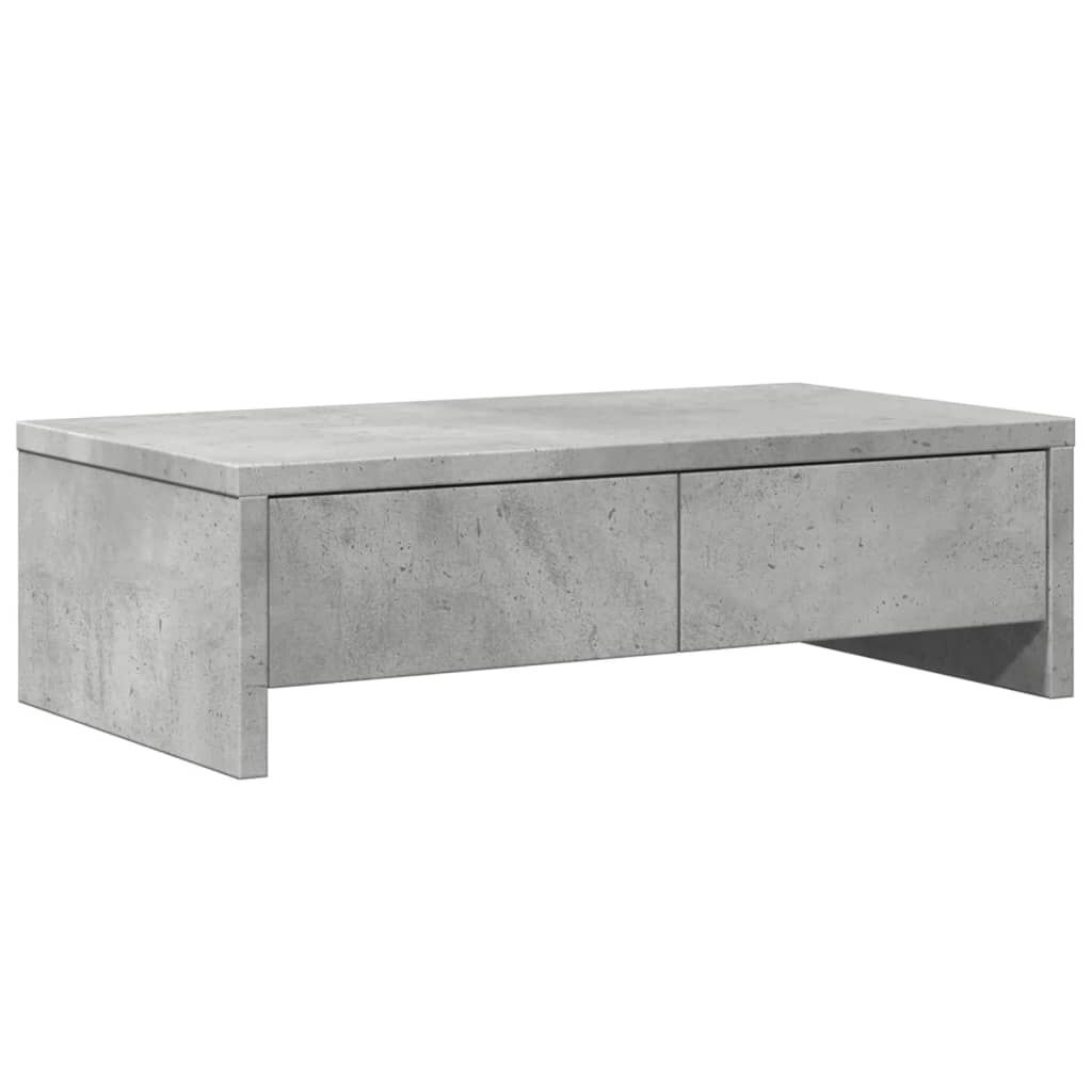 vidaXL Βάση Οθόνης με Συρτάρια Γκρι Σκυρ. 50x27x15 εκ. Επεξεργ. Ξύλο