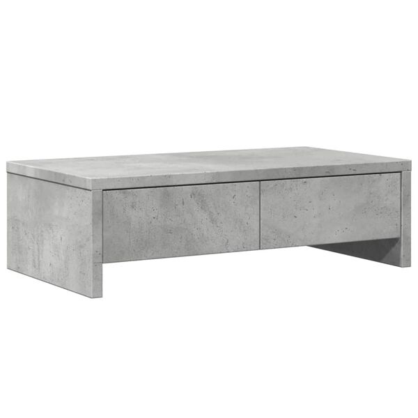 vidaXL Βάση Οθόνης με Συρτάρια Γκρι Σκυρ. 50x27x15 εκ. Επεξεργ. Ξύλο