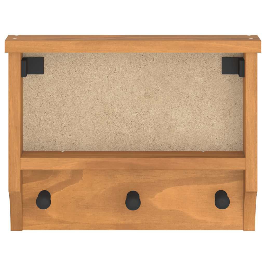 vidaXL Επίτοιχη κρεμάστρα παλτών SANDNES 45x12x35 εκ.Πεύκο μασίφ ξύλο